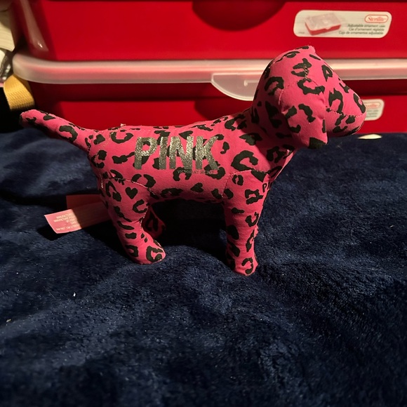 PINK Victoria's Secret Pink and Black Leopard Print Plush - Picture 7 of 7